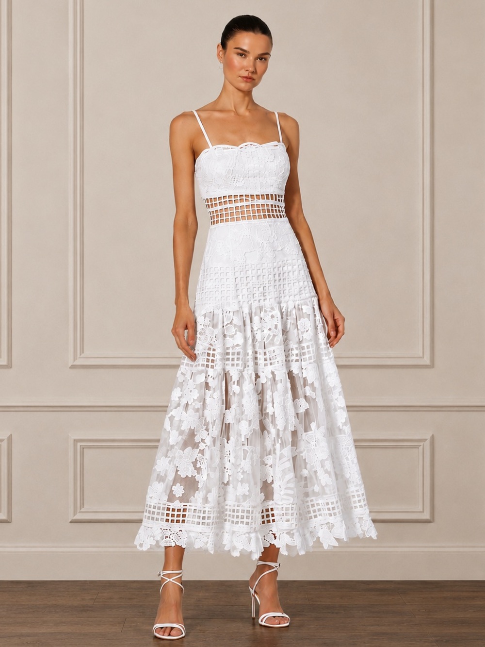 ALEXIS Legends Lace Dress in Moon | Beach Wedding Bridal Engagement Dress NWT